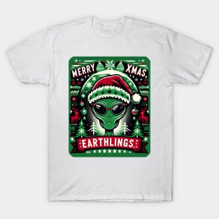 Extraterrestrial Christmas: Festive Greetings T-Shirt